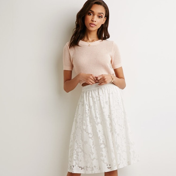 white lace skirt forever 21